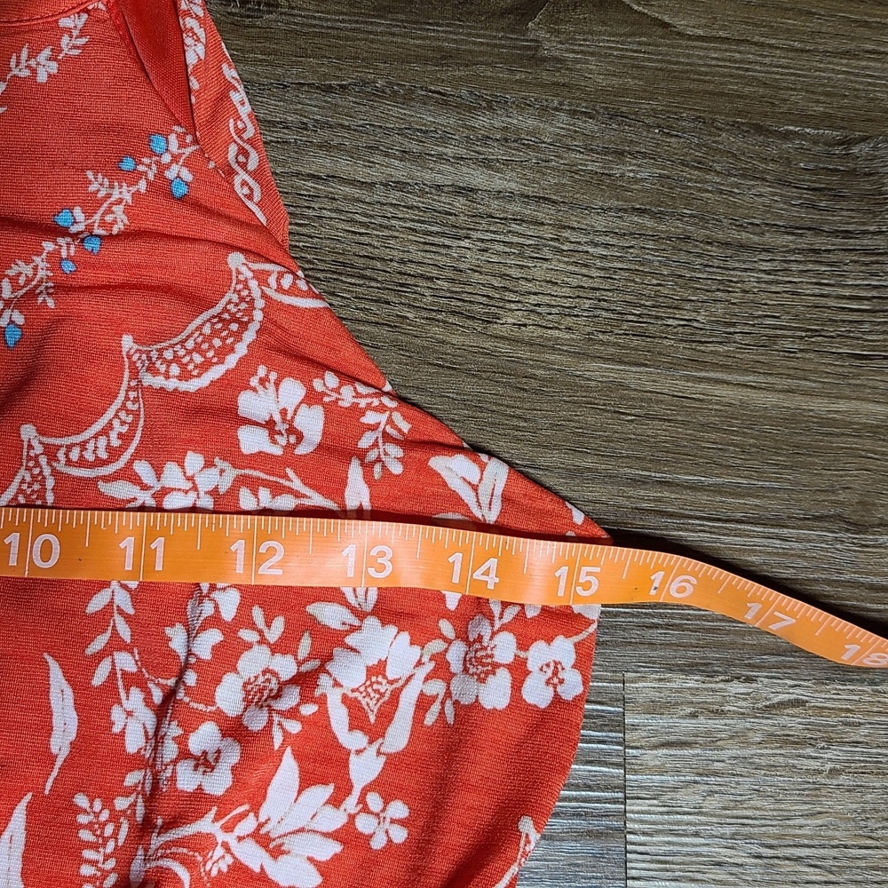 Three Pink Hearts XS Red Floral Halter Maxi Dress Boho High Neck Cutout Back... - Picture 3 of 10